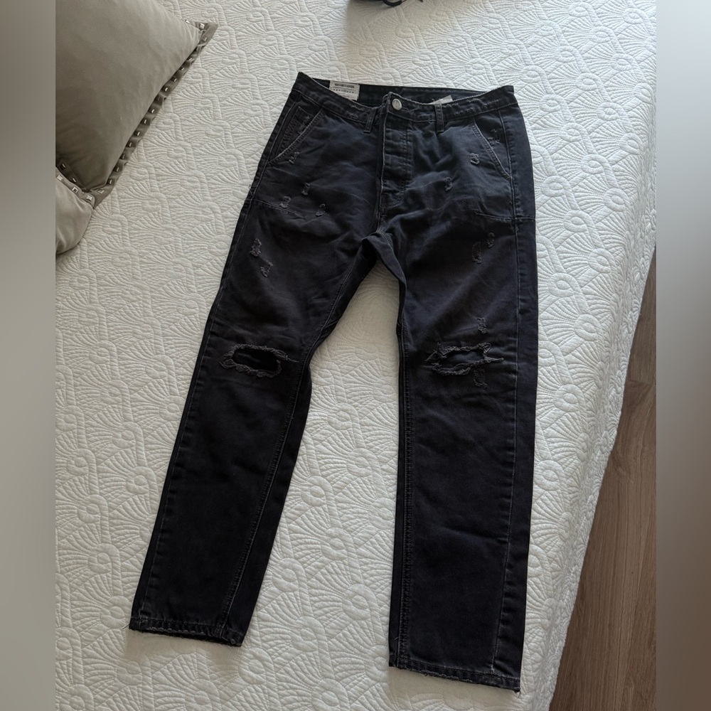 One Teaspoon Black Jeans Vintage Distressed